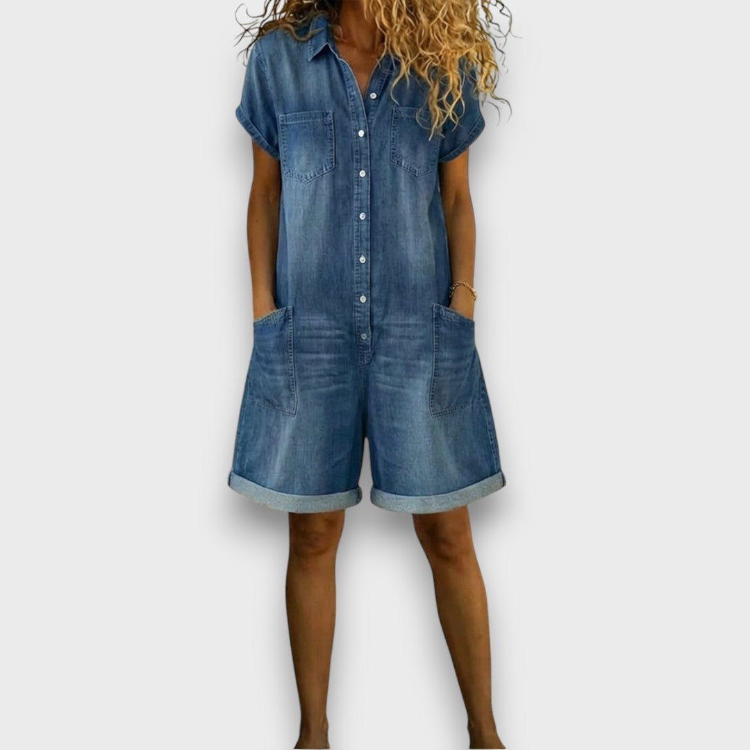 Saylor | Vintage short Cotton Denim | Look Overalls