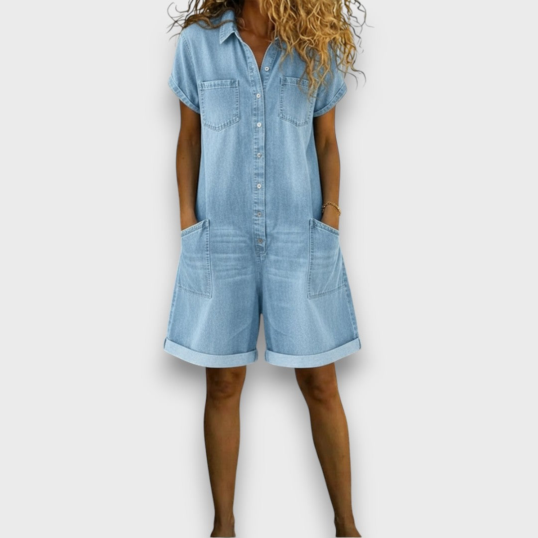 Saylor | Vintage short Cotton Denim | Look Overalls