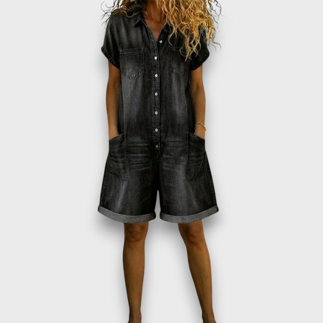 Saylor | Vintage short Cotton Denim | Look Overalls