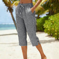 Jessy | Relaxed Summer Plaid Capri Pants